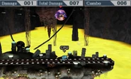 Samus using the Screw Attack in Super Smash Bros. for Nintendo 3DS