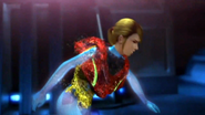 Samus struggles to maintain her Power Suit.