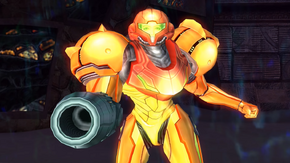 Samus facing Amorbis