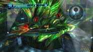 Samus shooting at a Gripper