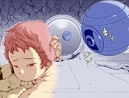 Page04.jpg (110 KB) Mother Brain drone looking at young Samus and Pyonchi on Zebes in Metroid: Volume 1 manga