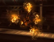 A Heat Bull spewing flames