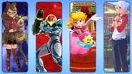 Image accompanying a Nintendo.com article celebrating Dread and other games with female lead protagonists, such as Princess Peach: Showtime!, Another Code: Recollection and Bayonetta Origins.[151]