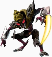 Pirata espacial de Federation Force con su guadaña.