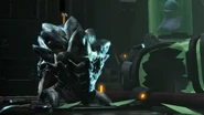The Takumaku preparing to attack Samus again. The Gooplot can be seen to its right.
