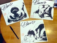 Art prints signed by Kouji, to be given away in a YouTube quiz on July 30, 2022.[11]