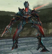 DemoRundasCorrupted.png (943 KB) Rundas from the 2006 prototype, in his Phazon-corrupted form. His PED device is notably absent, and his skin has red reflections rather than the usual blue. Rundas defaults to this form immediately after his introductory cutscene finishes, possibly indicating that his scripting for the scene was unfinished.