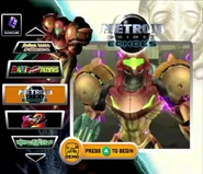 The demo menu screen.