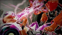 Samus robando la energía al E.M.M.I. naranja md.png