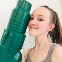 Jessica Martin with ThinkGeek Arm Cannon 1