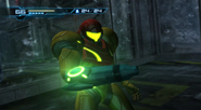 Samus unlocks her Wave Beam.