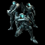 Diseño de los soldados de la Federación en Metroid Prime 2: Echoes.