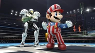 Samus and Mario in alternate costumes