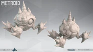 Untextured high-polygon model