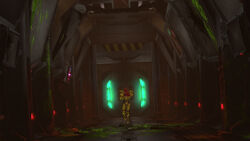 Samus enters Pyrosphere corridor HD