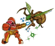 Smart cartoon04.jpg (391 KB) Samus battling a Kihunter