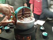 Alpha Metroid and Samus cake interior