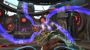 Samus using the Seeker Launcher upgrade in Metroid Prime 2 Echoes.