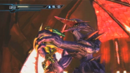 Ridley grabbing Samus in the E3 2009 trailer.