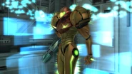 Samus uses the Recharge Station
