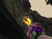 Mining Station B. The creatures glows as it prepares to phase into local timespace.