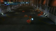 Multiple Asborean Spawn swarming Samus