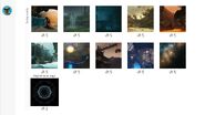 Available backgrounds.
