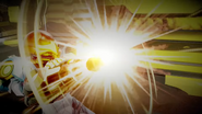 The Power Beam being fired at E.M.M.I.-02SM, as seen in the Dread Announcement Trailer.