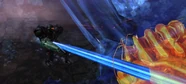 Núcleo del metroide Prime aferrándose a Samus.