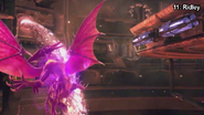 Ridley transforming into Black Ridley in Super Smash Bros.