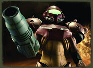 Samus en el comercial de Metroid Prime.