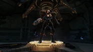 The Phazon Suit seen ingame in Metroid Prime Remastered.
