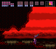 Crateria en la versión beta de Super Metroid.