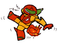 Samus Aran burning