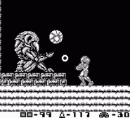 Arachnus using the Spring Ball in Return of Samus.