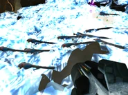 Lumigek at close range, frozen by the Ice Spreader.