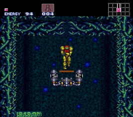 Brinstar-Crateria jungle elevator