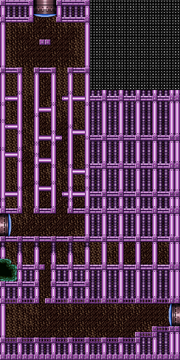 Sciser-filled shaft full view