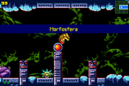 Samus recuperando la Morfosfera en Zero Mission