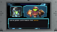 Samus Aran en el juego.