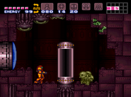 Estación de Guardado inactiva en Super Metroid