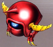 Previously unreleased artwork of a Gamet from Metroid Mission Logs