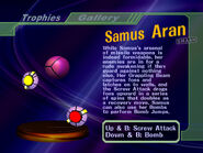 The Gravity Suit's Morph Ball in Super Smash Bros. Melee.