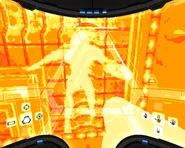 Geothermal Core Thermal Spider Ball Track Reflection.png (183 KB) Samus' reflection seen on one of the Spider Ball tracks using the Thermal Visor.