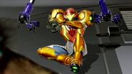 Samus aiming at Quiet Robe