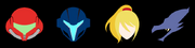 Metroid character SSBU icons