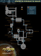 Mapa oficial de la Fragata Espacial de los piratas con toda la información elemental