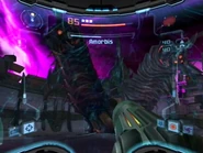 Dark Amorbis battle.jpg (33 KB) Samus battling the Dark Amorbis