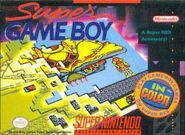 Samus and her Gunship on the US Super Game Boy Box