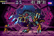 Ice Beam against the Omega Metroid in Metroid Fusion).